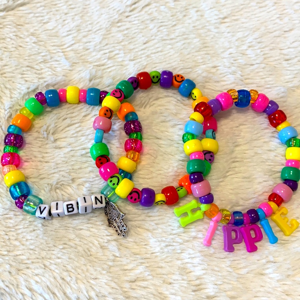 Rainbow Hippie Kandi Raver Bracelets